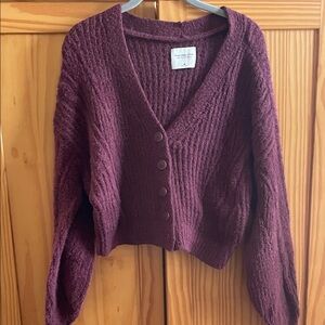 Abercrombie & Fitch Soft AF Cropped Cardigan Sweater - Size Medium